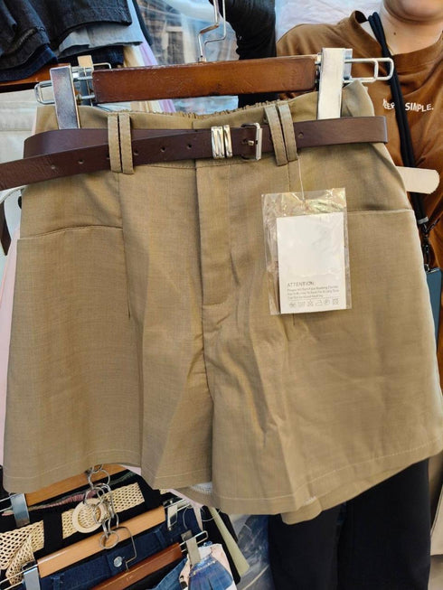 Women Deep Pocket Short With Belt